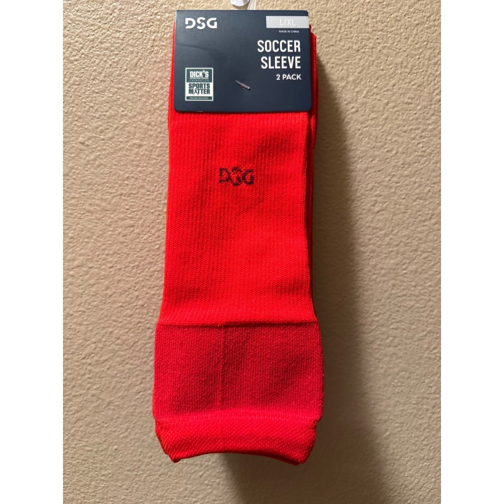 DSG Soccer Sleeve 2-Pack Red‎ Size Large/Extra Large New in Package